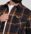 D555 Aldershot Long Sleeve Heavy Shacket Overshirt Tan/Navy Check - Herrenhemden - Herrenhemden in großen Größen