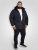 D555 Workington Gepolsterte Jacke mit Kapuze und Sherpafutter Marineblau - Herren jacken - Herren Jacken in großen Größen
