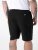 D555 Robinson 1 Fleece Cargo Shorts mit Elastischem Bund Schwarz - Jogginghosen für herren - Jogginghosen für Herren in großen Größen