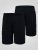 D555 Thomas Stretch Shorts mit Elastischem Bund Schwarz - Herrenshorts - Herrenshorts in großen Größen