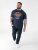 D555 Hockney T-shirt mit Motorraddruck Marineblau - Herren-T-shirts - Herren-T-Shirts in großen Größen
