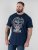 D555 Linton T-shirt mit Mehrfarbigem Totenkopfdruck Marineblau - Herren-T-shirts - Herren-T-Shirts in großen Größen