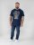 D555 Linton T-shirt mit Mehrfarbigem Totenkopfdruck Marineblau - Herren-T-shirts - Herren-T-Shirts in großen Größen