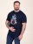 D555 Slater Bedrucktes T-Shirt Navyblau - Herren-T-shirts - Herren-T-Shirts in großen Größen