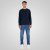 Double Outfitters MTOP-1141 Sweatshirt Navyblau - Herren-sweater und -hoodies - Herren-Sweater und -Hoodies in großen Größen