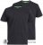 D555 Fenton 2-pack Black/Black T-shirt - Herren-T-Shirts in großen Größen - Herren-T-Shirts in großen Größen