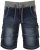 Kam Jeans Dito Denim Shorts Dark Used - Herrenshorts - Herrenshorts in großen Größen