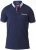 D555 GARFIELD Short Sleeve Stretch Polo Shirt Navy - Polo-Shirts für Herren in großen Größen - Polo-Shirts für Herren in großen Größen