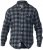 D555 Lawton LS Flannel Shirt Grey - Herrenhemden - Herrenhemden in großen Größen
