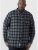 D555 Lawton LS Flannel Shirt Grey - Herrenhemden - Herrenhemden in großen Größen