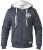 D555 Hulk Fur Lined Zipper Hood Navy - Herren-sweater und -hoodies - Herren-Sweater und -Hoodies in großen Größen