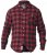 D555 Lawton LS Flannel Shirt Red - Herrenhemden - Herrenhemden in großen Größen