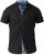 D555 Ollie Short Sleeve Shirt Black - Herrenhemden - Herrenhemden in großen Größen