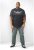 D555 Hamish T-shirt Charcoal & Black - Herren-T-shirts - Herren-T-Shirts in großen Größen