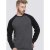 D555 Illinois Long Sleeve T-shirt Charcoal - Herren-T-shirts - Herren-T-Shirts in großen Größen