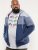 D555 Columbus Cut And Sew Panelled Zip Through Hoody Blue - Herren-sweater und -hoodies - Herren-Sweater und -Hoodies in großen Größen