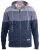 D555 Columbus Cut And Sew Panelled Zip Through Hoody Blue - Herren-sweater und -hoodies - Herren-Sweater und -Hoodies in großen Größen
