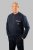 20 Nodi Long Pajamas in Stretch Fleece Cotton with Serafino Collar and Jacket with Pocket and Side Slits Navy - Pyjama/Loungewear - Schlafanzüge/Pyjama für Herren in Übergröße