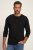 JP1880 702555 Langarm Henley-Shirt Schwarz - Herren-T-shirts - Herren-T-Shirts in großen Größen