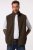 JP1880 Fleece Vest Stand-up Collar Brown - Herren jacken - Herren Jacken in großen Größen