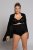 Ulla Popken 781632 Shaping-Slip mit hoher Taille Schwarz - Shapewear - 