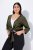 Ulla Popken 794514 Jersey-Bolero zum Knoten Dunkelgrün - Boleros - 