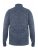 D555 Wilmington Zipper And Button Neck Sweater Blue - Herren-sweater und -hoodies - Herren-Sweater und -Hoodies in großen Größen