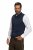 JP1880 Mottled Stretch Knit Stand-up Collar Vest Navy Blue - Herren jacken - Herren Jacken in großen Größen