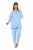 Ulla Popken 810592 Pyjama mit Spitze Hellblau - Pyjama/Loungewear - 