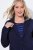 Ulla Popken 812754 Jerseyblazer aus Punto di Roma Dunkelblau - Blazer - Blazer in großen Größen für Damen