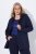 Ulla Popken 812754 Jerseyblazer aus Punto di Roma Dunkelblau - Blazer - Blazer in großen Größen für Damen