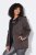 Ulla Popken 812880 Strickfleecejacke mit Teddyfleece Taupe - Fleecekleidung - 