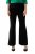 Ulla Popken 813306 Weite Anzughose mit Gummibund Schwarz - Stoffhosen - Weite Stoffhosen für Damen in großen Größen