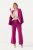 Ulla Popken 813306 Weite Anzughose mit Gummibund Magenta - Stoffhosen - Weite Stoffhosen für Damen in großen Größen