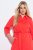 Ulla Popken 815217 Hemdblusenkleid in A-Linie mit Bindegürtel Rosa - Midikleider - Midikleider für Damen in großen Größen