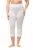 Ulla Popken 815580 3/4-Strumpfleggings mit Oberschenkelschutz 80 den Weiß - Strumpfhosen & Socken - 
