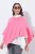 Ulla Popken 820512 Strickponcho aus Wollmix mit V-Ausschnitt Hellrosa - Ponchos & Capes - 
