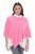 Ulla Popken 820512 Strickponcho aus Wollmix mit V-Ausschnitt Hellrosa - Ponchos & Capes - 