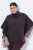 Ulla Popken 820620 Poncho-Pullover mit Rollkragen Mahagonibraun - Ponchos & Capes - 