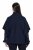 Ulla Popken 820620 Poncho-Pullover mit Rollkragen Dunkelblau - Ponchos & Capes - 