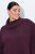 Ulla Popken 820620 Poncho-Pullover mit Rollkragen Pflaume - Ponchos & Capes - 