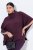 Ulla Popken 820620 Poncho-Pullover mit Rollkragen Pflaume - Ponchos & Capes - 