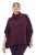 Ulla Popken 820620 Poncho-Pullover mit Rollkragen Pflaume - Ponchos & Capes - 