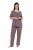 Ulla Popken 821244 Pyjama mit Punkten Braun - Pyjama/Loungewear - 