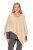 Ulla Popken Knit Pointed Hem Poncho Nature Melange - Hoodies & Sweatshirts - 