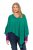 Ulla Popken Knit Pointed Hem Poncho Emerald Green - Hoodies & Sweatshirts - Kuschelige Sweatshirts & Strick