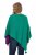 Ulla Popken Knit Pointed Hem Poncho Emerald Green - Hoodies & Sweatshirts - Kuschelige Sweatshirts & Strick