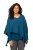 Ulla Popken Knit Pointed Hem Poncho Cerulean - Hoodies & Sweatshirts - Kuschelige Sweatshirts & Strick