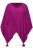 Ulla Popken Knit Pointed Hem Poncho Berry - Hoodies & Sweatshirts - 