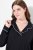 Ulla Popken 823030 Pyjama mit Hemdkragen Schwarz - Pyjama/Loungewear - 